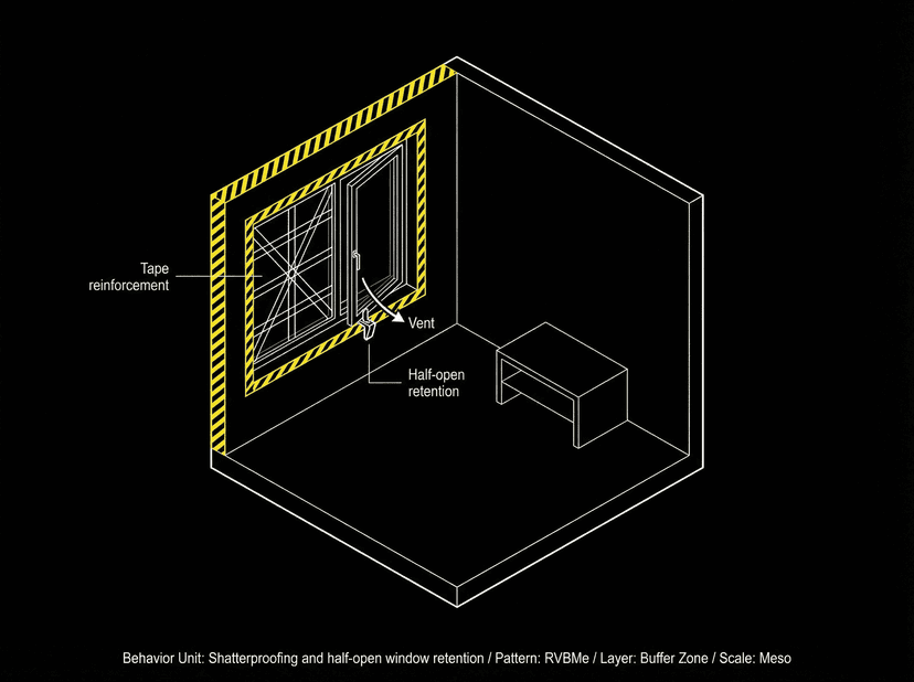 Shatterproofing and half-open window retention