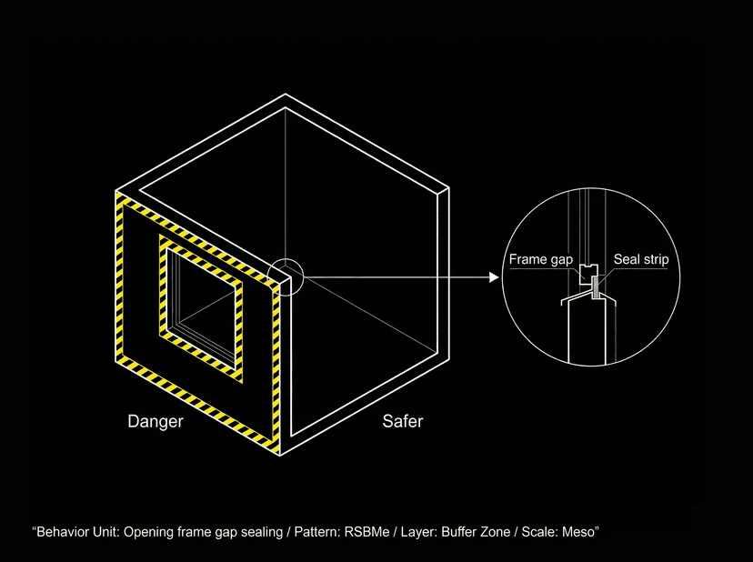 Strengthened insulation of entrance and vestibule